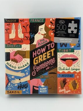 Puzzle HOW TO GREET SOMEONE Multi-cultural Artist Mary Kate McDevitt 500 pcs